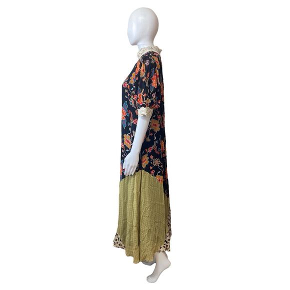 Anthropologie Soniya Maxi Dress Verb by Pallavi Singhee Size S Mixed Pattern - Picture 4 of 9